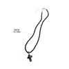 Pendentif Colliers Bohemian Collier de perles Cross Moon Résine Perle Courte Été Perles de riz noir Bijoux