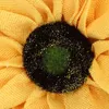 Couronne de fleurs décoratives en tournesol, artificielles, jaunes, couleurs vives, formes rondes, 15,7 pouces pour l'avant