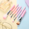 Saiantth Ir Box 7st Kitty Cat Makeup Brushes Set Mini Sweet Portable Beauty Foundati Blush Lip Eyeshadow Eyebrow Cosmetic U8ZQ#