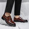 Casual Shoes Men Outdoor Fashion Lace Up Oxford Formal Loafers Moccasins Italian Brown Male Wedding Flats