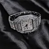 Fiorente gemme Hiphop Hip Hop Donna Uomo Orologio con diamanti VVS Moissanite ghiacciato