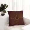 Cuscino simbolo chartres labirinto in metallo oro antico cover di lancio per divani per i cumpli per dormire