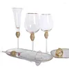 Wine Glasses Collection 200-600Ml Noble Court Luxury Goblet Gold-Inlaid Diamond Glass Handmade Cocktail Champagne Cup Gift