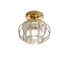 Plafonniers Petit Cristal Semi-Encastré Citrouille Luminaire Éclairage Intérieur LED Cage De Fer Maison