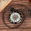 Pocket Watches Luxury Copper Silver Automatic Mechanical Pocket Clock Fob Chain Men Roman Numbers Clock High Quality Pocket es L240322