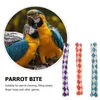 Andra fågelförsörjningar 24 datorer flätad rör Parrot Gnawing Toy Birthday Party Favor Pinata Filler Finger Trap (24 Pack) Bamboo Fillers