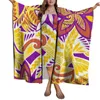 Abiti da festa Design modello personalizzato Set di abiti leggeri da donna tribale polinesiano da spiaggia, protezione solare, scialle, sarong