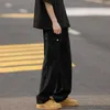 Nova moda casual solta grande bolso calças de perna reta com quatro estações simples cor sólida workwear para homens de rua alta