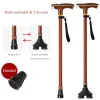 Sticks Elderly Retractable Illuminated Lighting Stick Outdoor Safe Old Man Crutches Light Wood Grain Non Slip T Walking Sticks