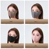 Scarves Sunscreen Face Scarf Silk Mask Adjustable Solid Color Cover Eye Protection Summer Gini Cycling