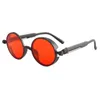 Nuovi occhiali da sole Steam Punk per uomo e donna con montatura circolare piccola a molla