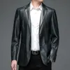 Spring and Autumn Haining Genuine Leather Jacket for Mens Suit Sheep Slim Fit Short