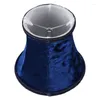Tischlampen, 2 x Stoff-Clip-on-Lampenschirm, E14, handgefertigter Lampenschirm für Wandleuchte mit blauem Flanell-Dekor (Dunkelblau)