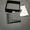 Luxury Wallet Men kreditkortshållare Dollar Mynt Purse Designer Purse Kuvertväska Läder Original Box Busikskort Fodral