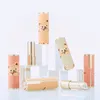 wholesale Empty Lip Balm Ctainer Lipstick Tube Embroidered Bear Pattern Carto Mold Filling Empty Cosmetic Ctainers U55U#