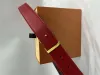 Fashion Smooth Buckle Belt Retro Design Thin Waist Belts for Men Womens Width 3.0CM Genuine Cowhide 16 Color Optional High Quality with orange box