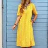 Casual Dresses Mini For Womens Summer Short Sleeve Round Neck Flowy Maxi Dress Vintage Printed Loose Exotic Vestidos