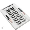 1/2pcs Magnetic Eyeles Kit With Eyeliner Natural Thick Lg Eye Les Extensi Reusable False Eyeles Makeup Tool TSLM1 A1Hg#