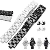 Ремешки для часов Керамика Браслет Высокий женский мужской ремешок Модный браслет Черный Белый 16 мм 19 мм Для J123061