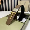 Luxur Designer Tom Belt nya män Klädtillbehör Bälten Big Buckle Fashion Women High Quality 3A+ äkta läderbredd 3,8 cm midjeband med låda och dammpåse