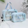 Storage Bags Double Layer & Wet Separation PU Women Travel Bag Makeup Organizer Waterproof Washbag Cosmetic Cases