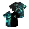 Camiseta de beisebol excisão merch headbanger tie dye para mulheres homens jogador ao ar livre esportes topos hip hop harajuku camiseta de grandes dimensões