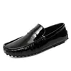 Chaussures décontractées mocassins brillants hommes mocassins en cuir sans lacet conduite antidérapante pour grande taille 38-48