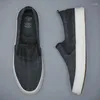 Casual Schoenen 2024 Mannen Canvas Loafers Koreaanse Mode Zomer Dikke Bodem Vulcaniseer Ademend Mesh Doek Eenvoudige Flats