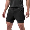 Män shorts bekväm träning jogging män byxor avslappnad gym hög stretch lös m-3xl medium midje polyester kort