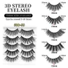 qsty 5 Pairs 3D Mink Hair False Eyeles Thick Curled Full Strip Les Eyel Extensi Fi Women Eyes Makeup Z5Bh#