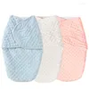 Filtar födda förtjockar wrap swaddle varm mjuk fleece filt baby sovväska kuvert för sömnsack bomullskokong 0-6 månader