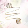 Pulseras de encanto Bobina Pulsera de brazo superior Anillo de estilo punk Círculo exagerado Espiral Brazalete de metal ajustable