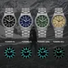 Berny Man Pilot Wristwatch VH31 Rörelse Lysande vattentät 50m Sapphire Ultralight Sport Quartz Watch for Men 240315