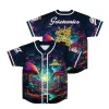 Subtronics Liquid Acid Trippy Psychedelic Cyclops Cove Rave Baseball Jersey V-ringen Kort ärm Streetwear Women Män 3D T-shirt