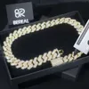 Collier cubain personnalisé en or massif 10k, testeur de diamant Vvs Moissanite Pass Ice Out Hip Hop, chaîne en or véritable 14k 9mm 10mm 11mm 12mm