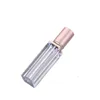 lipglazuurbuis 5 ml make-up cosmetische navulfles vierkante doorzichtige houder luxe ronde roségouden deksel plastic lege lipglossbuis y809 #