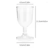 Verres à vin 1 / 6pcs en verre détachable Plastic Plastic Lightweight Fall Resistance réutilisable pour le camping extérieur