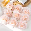 100PC 10CM Wholesale Artificial Flowers for Scrapbook Christmas Home Decor Wedding Garden Rose Arch Fake Silk Head Candy Box 240315