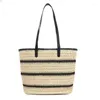 Totes palha praia saco de verão tecido tote com borlas ombro grande para bolsas femininas e bolsas rattan estilo boho sacos