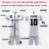 2023 Student Football Uniform Tracksuit Set Men Boys Jersey Custom Soccer Shirt Clothes Set 240318