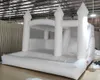 Maison gonflable blanche commerciale de rebond avec toboggan et fosse à balles PVC 3 en 1 cavalier de mariage Moonwalks château gonflable de mariée gonflable comprend un bateau gratuit de ventilateur