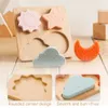 Trier des jouets d'empilage de nidification bébé Montessori Stars Silicone Moon Stacking High Blocy Blocs Wood Board Board Games Childrens Education Gifts 24323