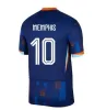 24 25 Jersey de football des Pays-Bas 2024 Coupe d'Europe MEMPHIS European HoLLAnd Club 2025 Maillot de football de l'équipe nationale néerlandaise Hommes Kit complet Ensemble à domicile MEMPHIS XAVI GAKPO