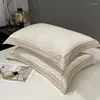 Ensembles de literie broderie de luxe King Size Set Soft 600TC Egyptian Cotton lisse Cover Cover Sheet de lit d'oreiller ajusté