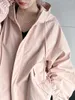 Kurtki damskie Superaen 2024 Pink Hooded Sprint Jacket Spring Casual Outdoor Oversize Hoy