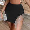 Saias verão curto para mulheres mini vestido 2024 luxo elegante saia branca sexy coleção y2k