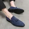 Casual Shoes Italian Fashion Leather Moccasins For Men Man Shoe Business Male Formal Pointed Wedding Black Skin