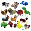 Decoração de festa 100 pçs/lote andando balões para animais de estimação misturar estilos vários animais folha brinquedos de aniversário globos balony lin2977