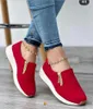 Casual Shoes Women Vulcanized Letter Zipper Loafers Ladies Sneakers Outdoor Wedge Heel Comfortable Female Walking 43