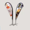 Accessories Custom flag outdoor advertising banner stands custom logo printing polyester teardrop bow flex flying beach feather flag